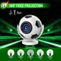 HY300F Football Shape Portable Projector - WiFi 6, Android 14 - White / Black