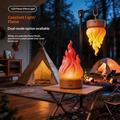 HZ-K03A LED Flame-Effect Night Light with Timer - Orange