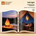 HZ-K03A LED Flame-Effect Night Light with Timer - Orange