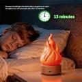 HZ-K03A LED Flame-Effect Night Light with Timer - Orange