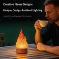 HZ-K03A LED Flame-Effect Night Light with Timer - Orange
