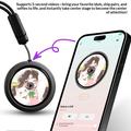 HZ02 1.48" Smart Display Badge - Bluetooth 5.0, GIF/Video Support, RGB Effects - Black