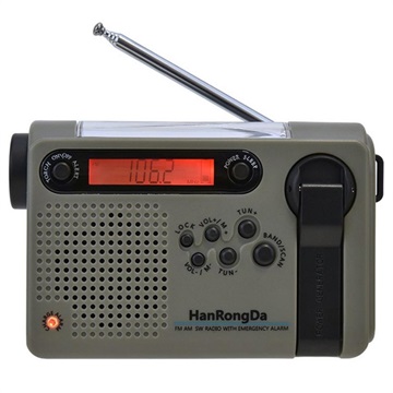 HanRongDa HRD-900 Camping Radio with Flashlight and SOS Alarm - Orange