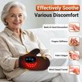 Hand Massager Glove with Red Light & Heat - 24 LED Beads, 3 Vibration Modes & LCD Controller