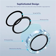Samsung Galaxy Z Flip8 Hat Prince Glitter Camera Lens Protector - Blue