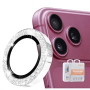 iPhone 18 Pro/18 Pro Max Hat Prince Glitter Camera Lens Protector - Silver