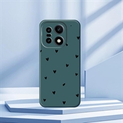 OnePlus 15 Heart Pattern Slim TPU Case - Groen / Zwart