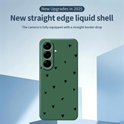 Samsung Galaxy A37 Heart Pattern Slim TPU Case - Green / Black