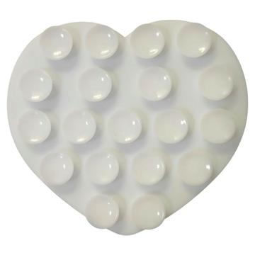 Heart-Shaped Adhesive Silicone Suction Cup Phone Holder