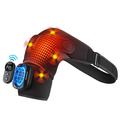 Heating Vibrating Shoulder Wrap/Massager with Magnetic Remote - Black