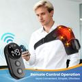 Heating Vibrating Shoulder Wrap/Massager with Magnetic Remote - Black