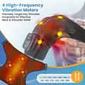 Heating Vibrating Shoulder Wrap/Massager with Magnetic Remote - Black