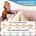 Heating Vibrating Shoulder Wrap/Massager with Magnetic Remote - Black