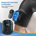 Heating Vibrating Shoulder Wrap/Massager with Magnetic Remote - Black