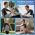 Heating Vibrating Shoulder Wrap/Massager with Magnetic Remote - Black