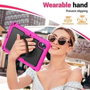 Lenovo Tab M11/Idea Tab Heavy Duty 360 Case with Hand Strap - Hot Pink