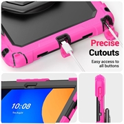 Lenovo Tab M11/Idea Tab Heavy Duty 360 Case with Hand Strap - Hot Pink