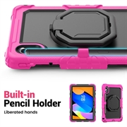 Lenovo Tab M11/Idea Tab Heavy Duty 360 Case with Hand Strap - Hot Pink