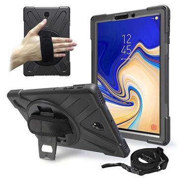 Samsung Galaxy Tab S4 Heavy Duty 360 Case with Hand Strap - Black