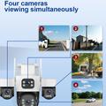 Hi2-Solar 4G 4-Lens Solar Security Camera - White