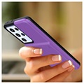 Samsung Galaxy S21 Ultra 5G Hybrid Case with Hidden Mirror & Card Slot - Purple