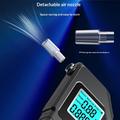 High-Accuracy Digital Breathalyzer / Alcohol Tester with Voice Alert - Black