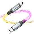 Hoco U112 Shine 60W USB-C / USB-C Cable - 1m - Grey