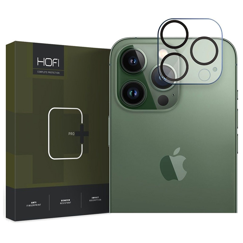 iPhone 15 Pro/15 Pro Max Hofi Cam Pro+ Tempered Glass Camera Lens Protector  - Transparent / Black