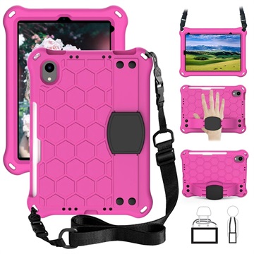 Honeycomb Series EVA iPad Mini (2021) Case - Hot Pink