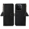 Honor 200 Smart/X7c Wallet Leather Case with RFID - Black