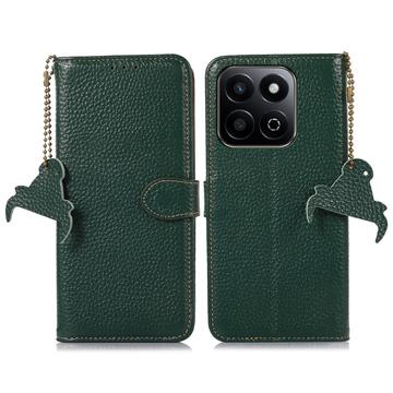 Honor 200 Smart/X7c Wallet Leather Case with RFID - Green