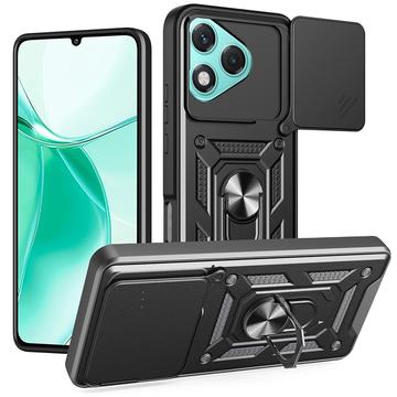 Honor 400 Lite Rotary Ring Hybrid Case with Camera Shield - Black