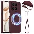 Honor 400 Smart 5G/4G/X7d 4G/5G Liquid Silicone Case - MagSafe Compatible - Wine Red