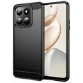Honor 400 Smart/X7d 4G Brushed TPU Case - Carbon Fiber - Black