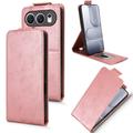 Honor 500 Vertical Flip Case with Stand - Rose Gold