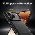 Honor 600/600 Pro Brushed TPU Case - Carbon Fiber - Black
