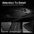 Honor 600/600 Pro Brushed TPU Case - Carbon Fiber - Black