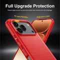 Honor 600/600 Pro Brushed TPU Case - Carbon Fiber - Red