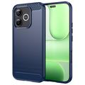 Honor 600 Lite Brushed TPU Case - Carbon Fiber - Blue