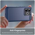 Honor 600 Lite Brushed TPU Case - Carbon Fiber - Blue