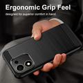 Honor 600 Smart Brushed TPU Case - Carbon Fiber