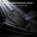 Honor 600 Smart Brushed TPU Case - Carbon Fiber