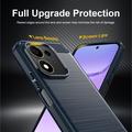Honor 600 Smart Brushed TPU Case - Carbon Fiber - Blue