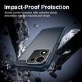 Honor 600 Smart Brushed TPU Case - Carbon Fiber - Blue