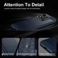 Honor 600 Smart Brushed TPU Case - Carbon Fiber - Blue