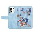 Honor 600 Smart Floral Wallet Case with Card Slots - Baby Blue