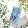 Honor 600 Smart Floral Wallet Case with Card Slots - Baby Blue