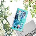 Honor 600 Smart Floral Wallet Case with Card Slots - Green