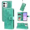 Honor 600 Smart Mandala Wallet Case with Wrist Strap - Mint Green