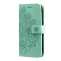 Honor 600 Smart Mandala Wallet Case with Wrist Strap - Mint Green
